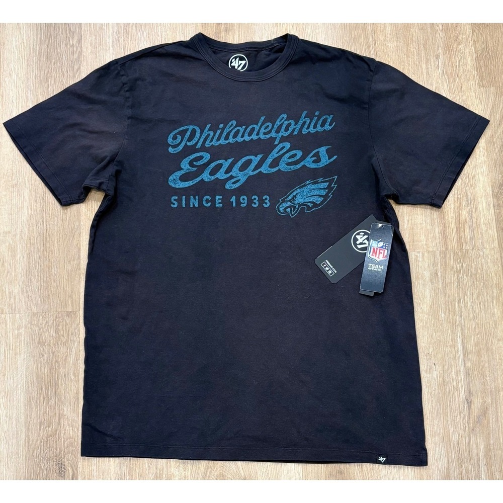 NWT Unisex 47 Brand Philadelphia Eagles Tee - Small - Dusted Black